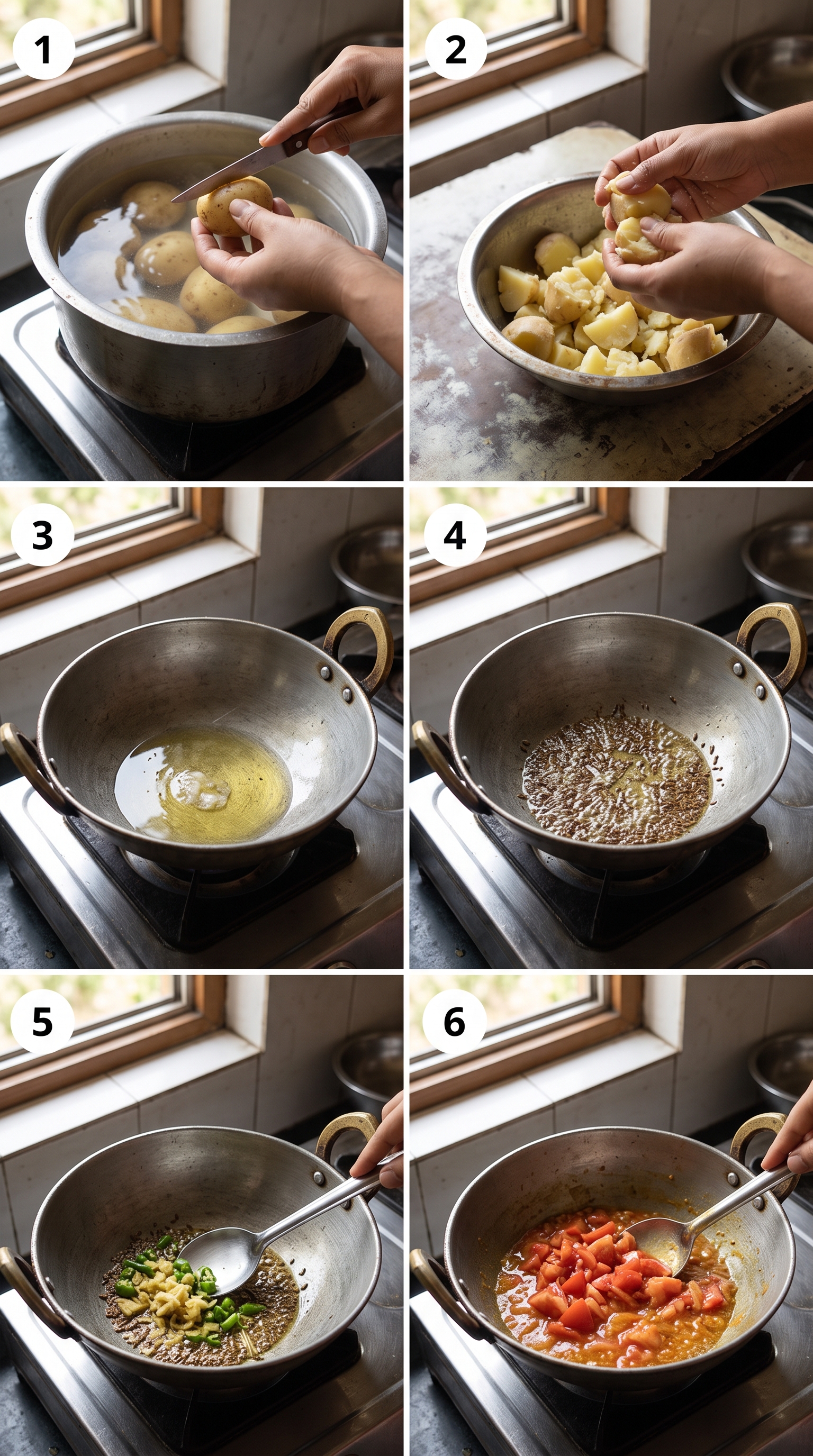 Vrat wale aloo recipe: Vrat wale aloo preparation, step by step
